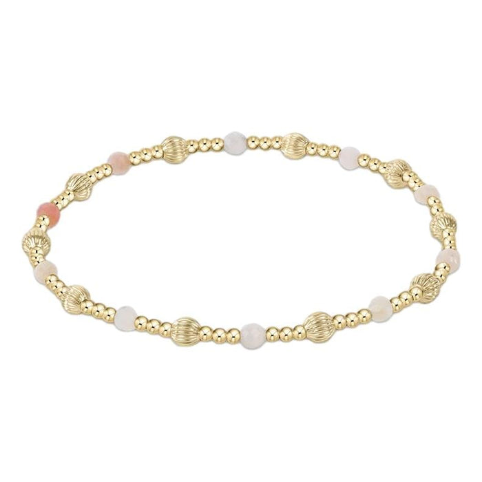 Dignity Sincerity Pattern 4mm Bead Bracelet - Gemstones Bracelet eNewton Pink Opal 