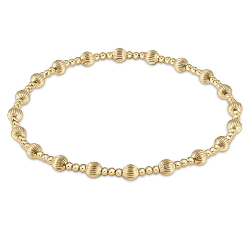 Dignity Sincerity Pattern Bead Bracelet - Gold Bracelet eNewton 4mm 
