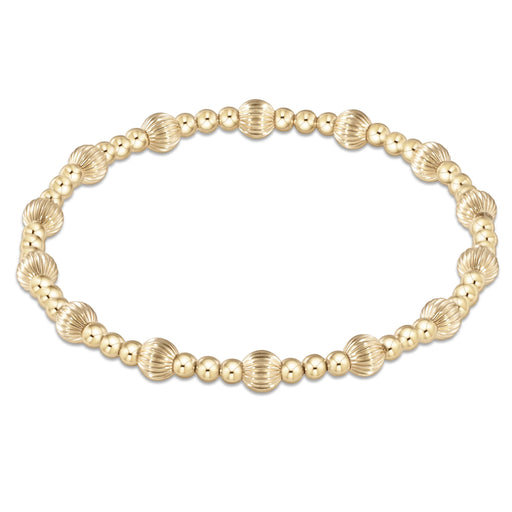 Dignity Sincerity Pattern Bead Bracelet - Gold Bracelet eNewton 5mm 