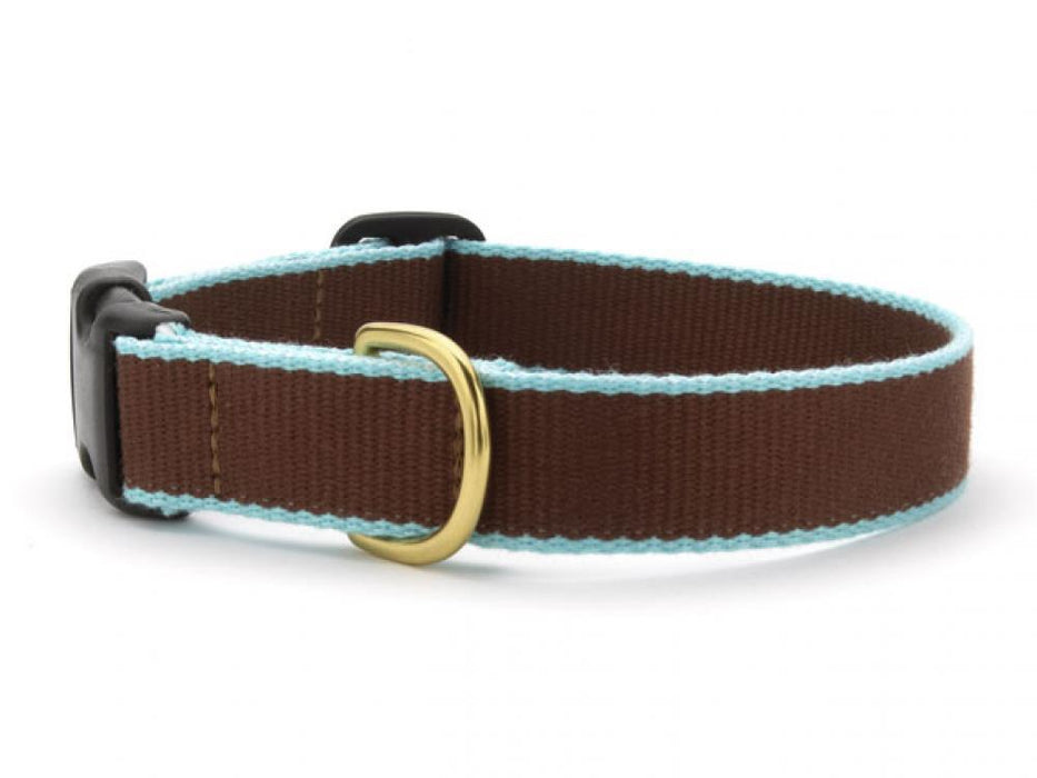 Dog Collar Dog Upcountry Medium Brown/Light Blue