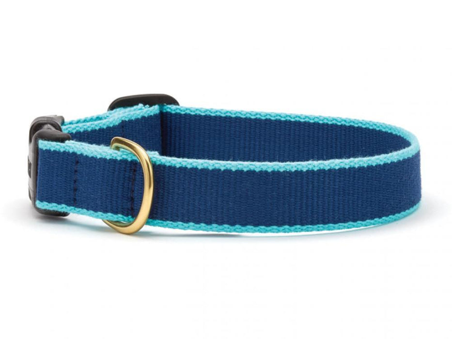 Dog Collar Dog Upcountry Medium Navy/Light Blue