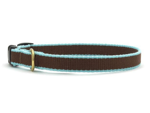 Dog Collar Dog Upcountry Teacup Brown/Light Blue