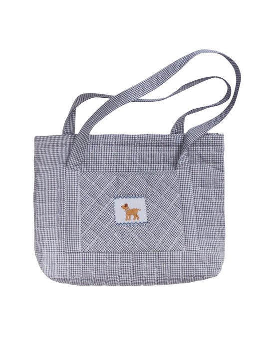 Dog Smocked Quilted Luggage Bags and Totes Little English Dog Tote 