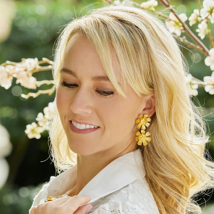 Doubled Up Buttercup Earrings Earrings Susan Shaw 