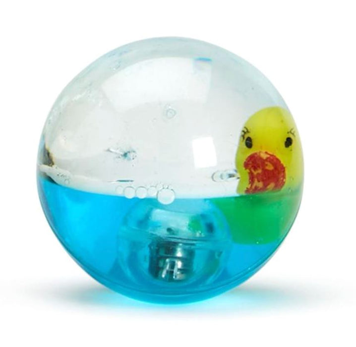 Duckie Light Up Glitter Bouncing Ball Activity Toys Two's Company Blue 