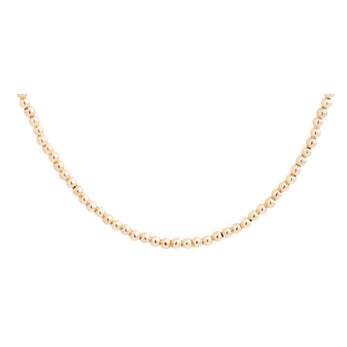 eGirl 14" Choker Classic Gold 2mm Bead Necklace eNewton 