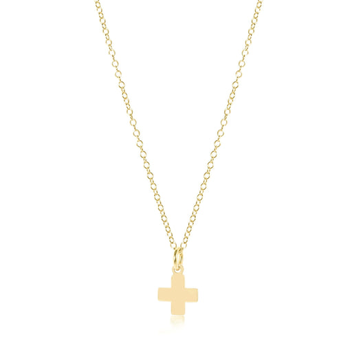 eGirl 14" Necklace Gold - Signature Cross Gold Charm Necklace eNewton 