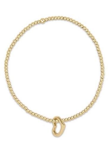 eGirl Classic Gold 2mm Bead Bracelet - Love Small Gold Charm Bracelet eNewton 