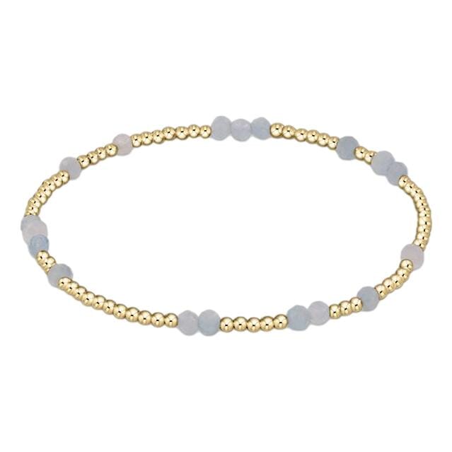Egirl Hope Unwritten Gold + Gemstones Bracelets Bracelet eNewton Aquamarine 