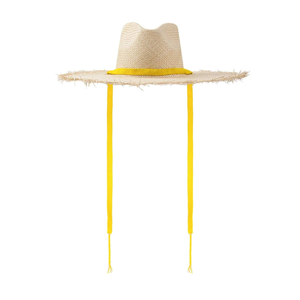 Elisabeth Wide Brimmed Palm Fringe Hat Hat Sunshine Tienda 
