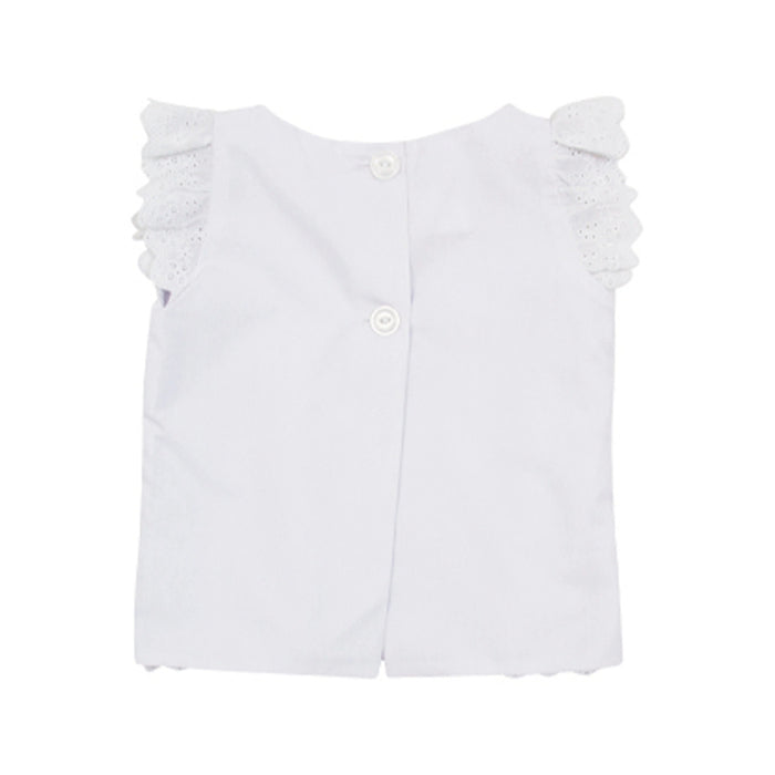 Ellie's Eyelet Top - Worth Avenue White Girl Shirt Beaufort Bonnet 