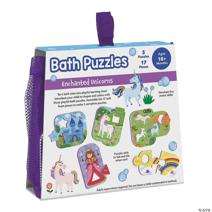 Enchanted Unicorns Bath Puzzles Activity Toy MindWare 