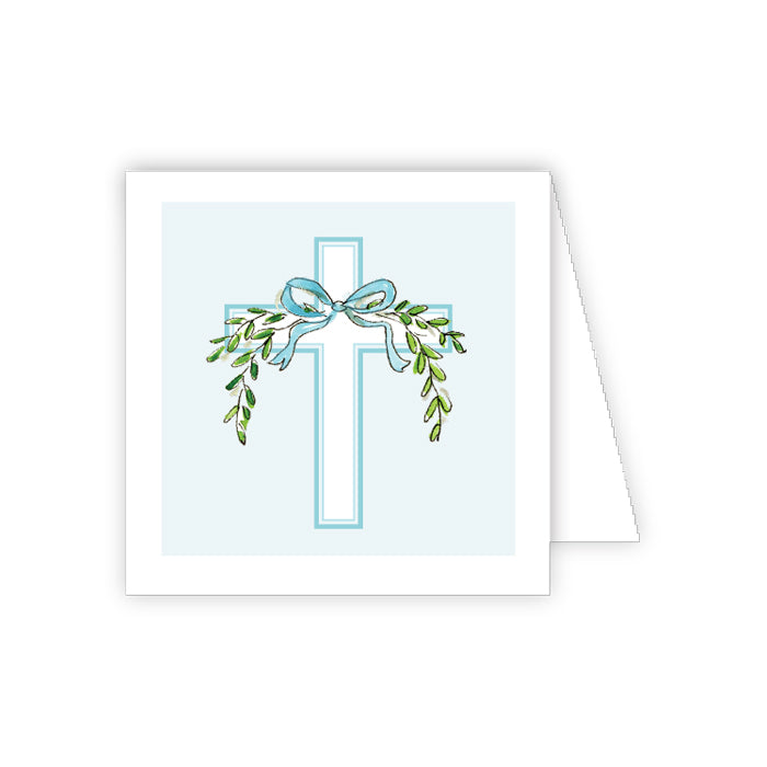 Enclosure Cards Gift Cards Rosanne Beck Blue Cross with Bow 