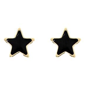 Epoxy Star Earrings Earrings Golden Stella Black 