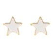Epoxy Star Earrings Earrings Golden Stella White 
