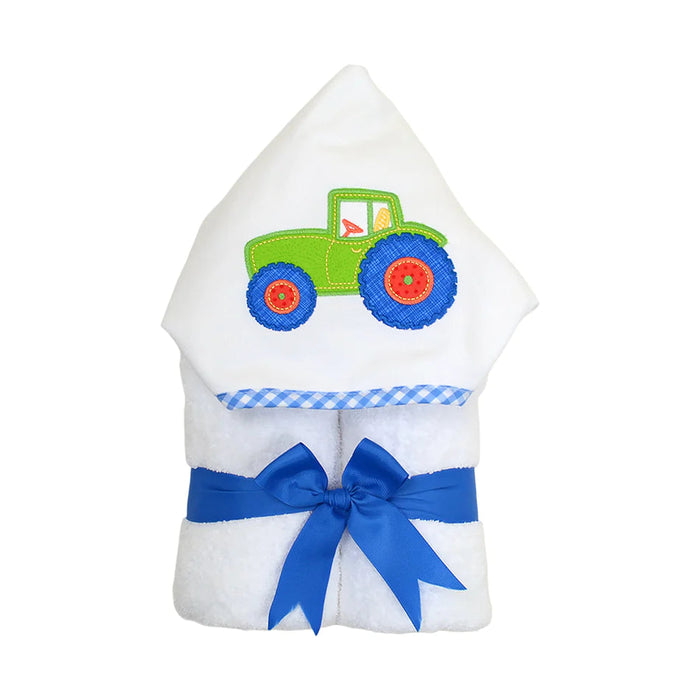 Every Kid Hooded Towel - Applique Hooded Bath Towels 3 Marthas Tractor 