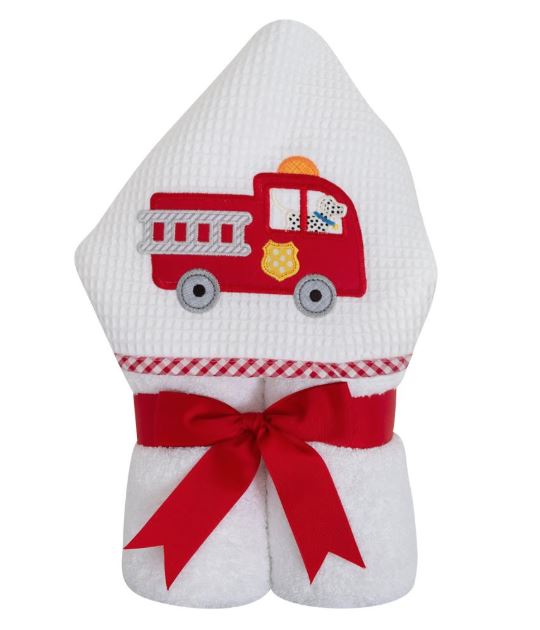 Every Kid Hooded Towel Hooded Bath Towels 3 Marthas Firetruck 