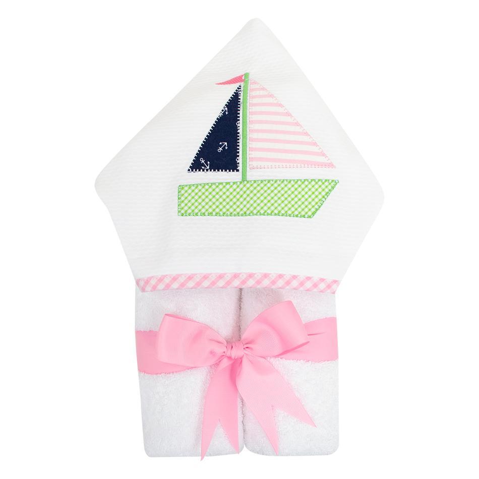 Every Kid Hooded Towel Hooded Bath Towels 3 Marthas Pink Sailboat 