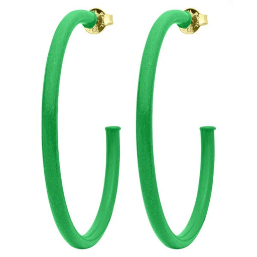 Everybody's Favorite Hoop Earrings - Green Earrings Sheila Fajl 