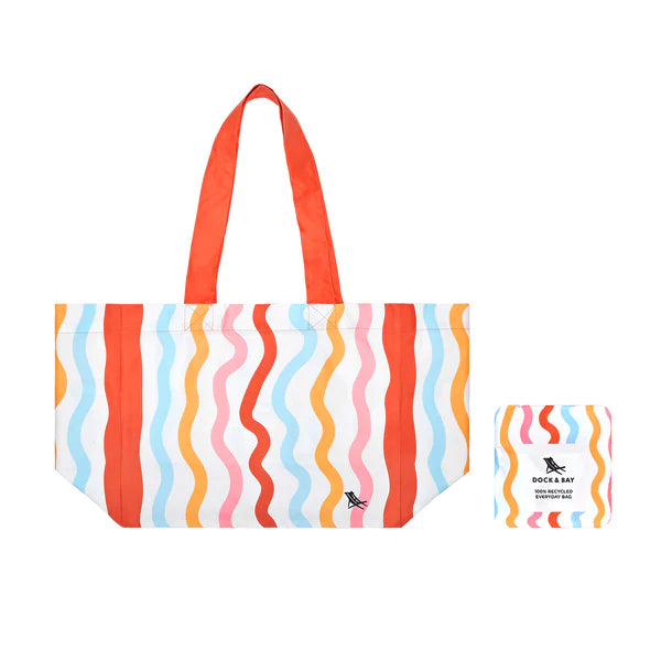 Everyday Tote Bag Bags and Totes Dock and Bay Squiggle Face 