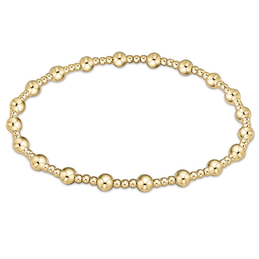 Extends Classic Sincerity Pattern 4mm Bead Bracelet - Gold Bracelet eNewton 
