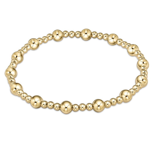 Extends - Classic Sincerity Pattern Bead Bracelet - Gold Bracelet eNewton 5mm 
