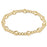 Extends - Classic Sincerity Pattern Bead Bracelet - Gold Bracelet eNewton 6mm 