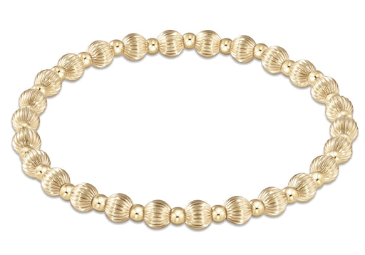 Extends - Dignity Grateful Pattern 4mm Bead Bracelet - Gold Bracelet eNewton 5mm 