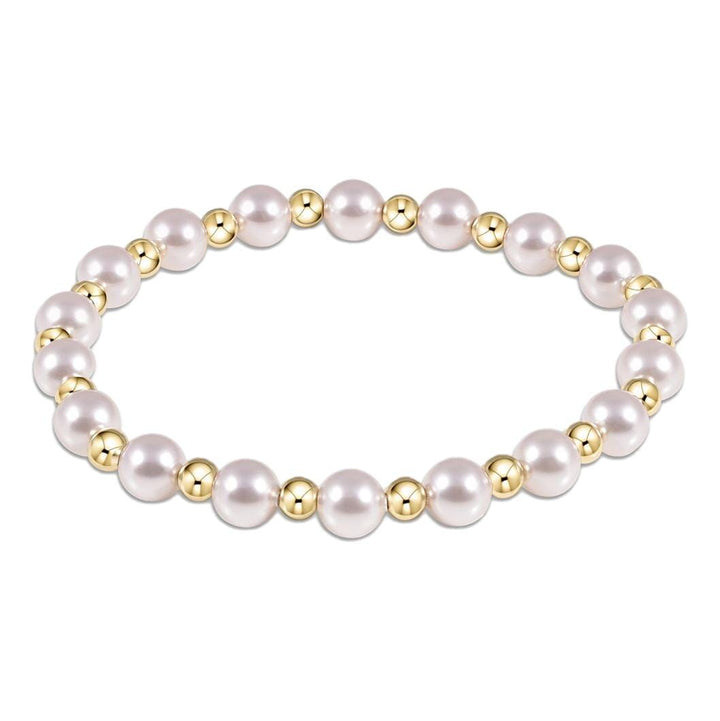 Extends - Grateful Pattern 6mm Bead Bracelet - Pearl Bracelet eNewton 