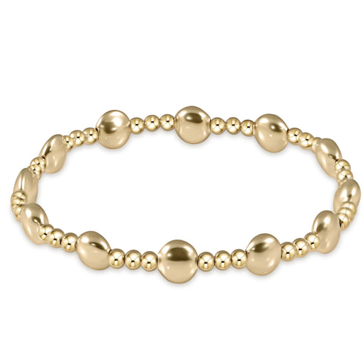Extends - Honesty Gold Sincerity Pattern 6mm Bead Bracelet Bracelet eNewton 
