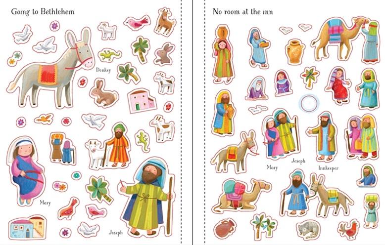 First Sticker Book - Nativity Book Usborne 