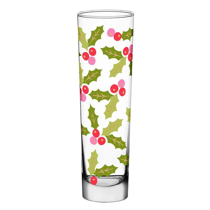 Flat Champagne Glass - Mistletoe Wine Glasses Slant 