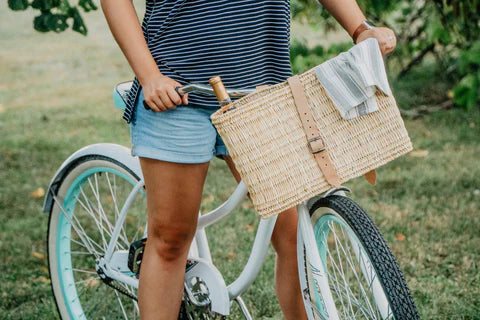 Flat Weave Bike Basket Basket Medina Mercantile 