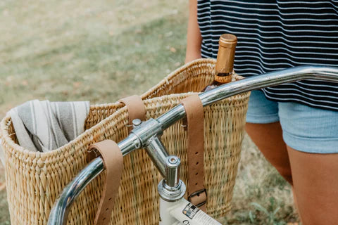 Flat Weave Bike Basket Basket Medina Mercantile 