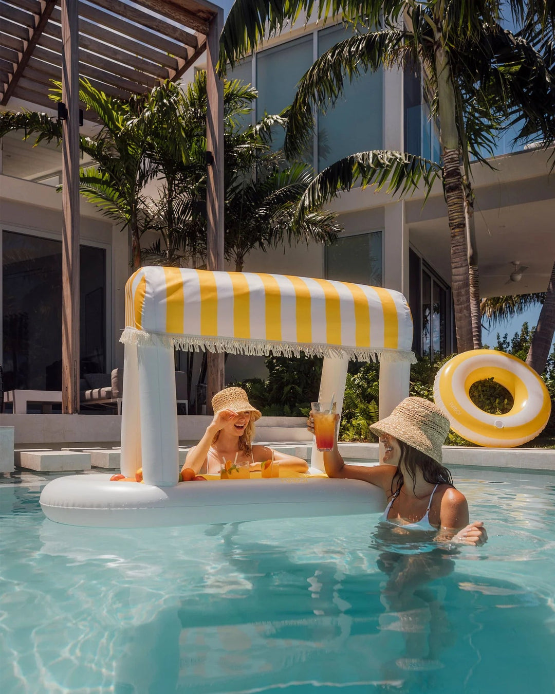 Floating Cabana Bar - Yellow Inflatable Fun Boy 