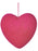 Flocked Hearts - Medium Holiday Decor 180 Degrees Hot Pink 