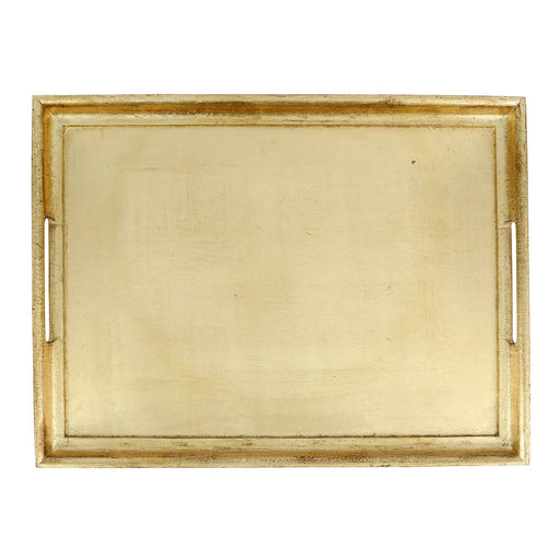 Florentine Wooden Large Gold Rectangular Tray Serving Piece Vietri 