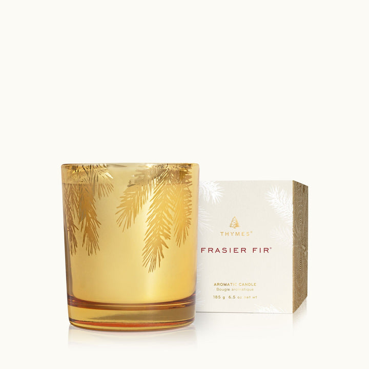 Frasier Fir Gilded Gold Poured Candle Candle Thymes 