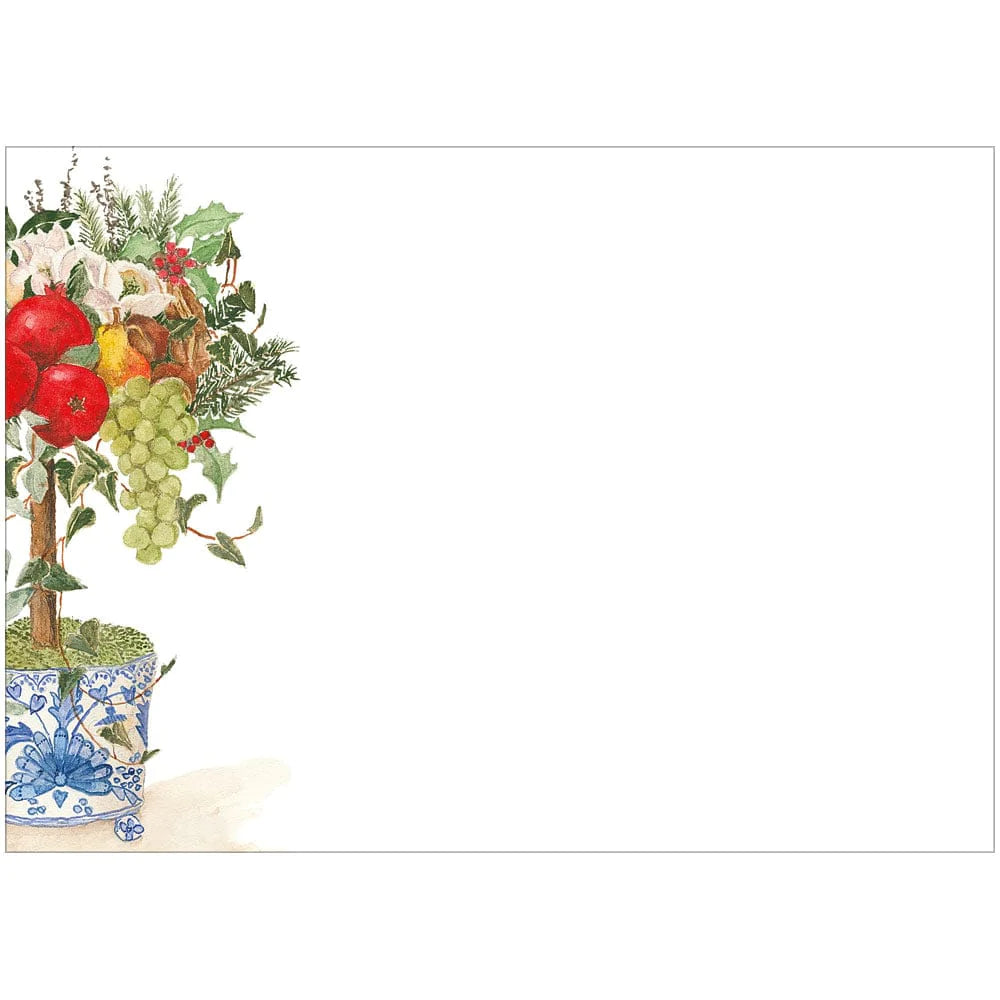 Fruit Topiary Blank Correspondence Cards - 20 Cards & 20 Envelopes Stationery Caspari 