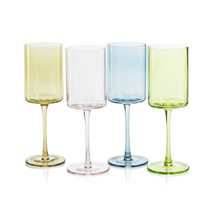 Fruttuoso Wine Glass - Light Blue Wine Glasses Zodax 