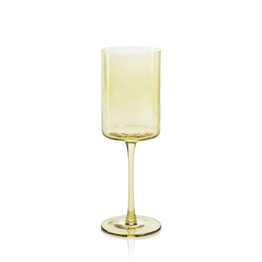 Fruttuoso Wine Glass - Yellow Wine Glasses Zodax 