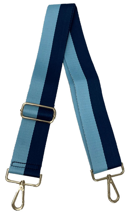 Game Day Color Block Guitar Straps Purse Strap Ahdorned Blue and Navy 