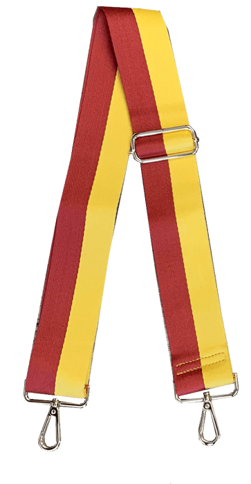 Game Day Color Block Guitar Straps Purse Strap Ahdorned Cardinal and Gold 