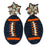 Game Day Football Earrings Earrings Camel Threads Navy and Orange 