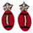 Game Day Football Earrings Earrings Camel Threads Red and Black 