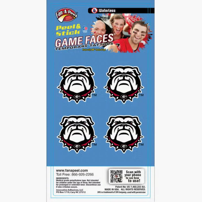 Game Face Temporary Face Tattoos Gameday Gear Fanapeel/GameFaces Hairy Dog 