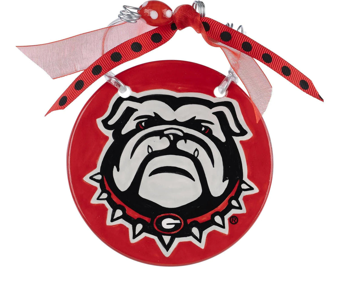 Georgia Bulldog Flat Ornament Football Ornament Glory Haus 