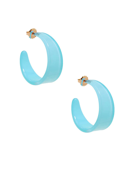 Georgia Hoop Earrings Earrings Zenzii Jewelry Bright Blue 