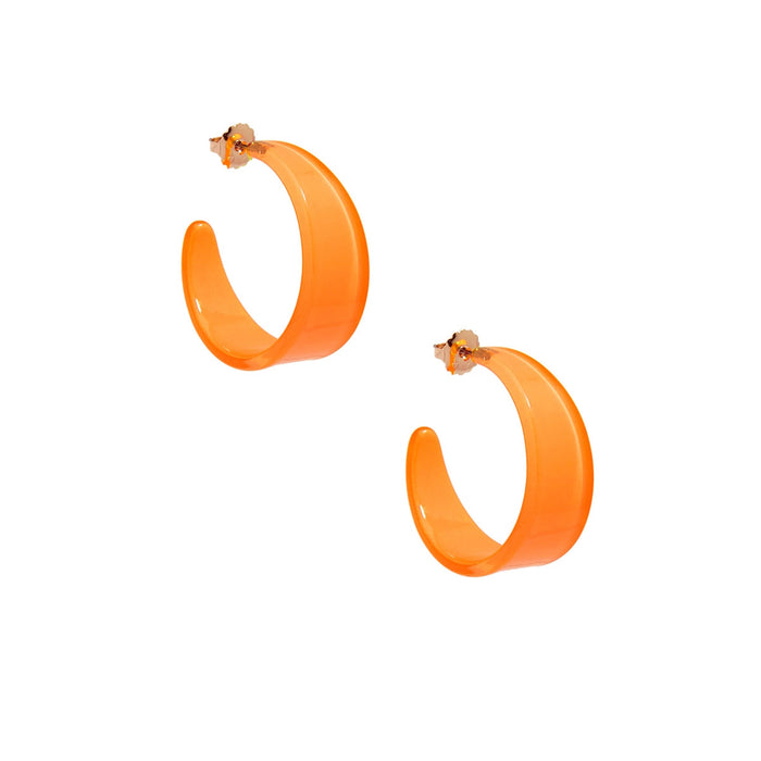 Georgia Hoop Earrings Earrings Zenzii Jewelry Bright Orange 