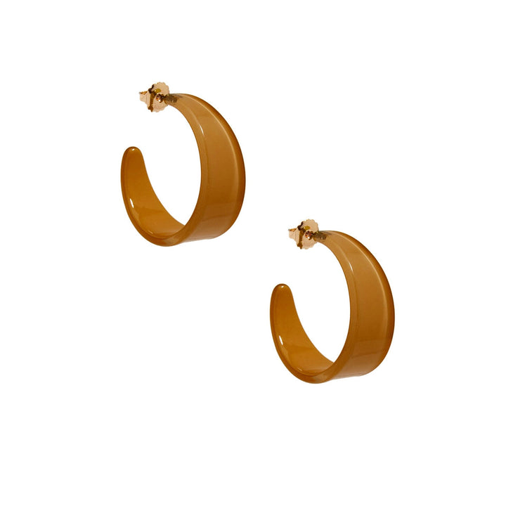 Georgia Hoop Earrings Earrings Zenzii Jewelry Brown 